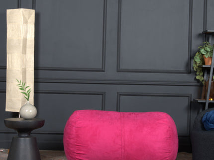 Michael - Modern Cylindrical Suede Bean Bag Chair