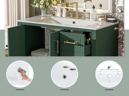 Traditional Bathroom Vanity With Soft Close Doors And Drawers