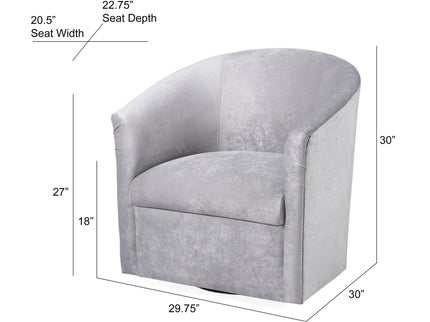 Eden - Swivel Chair With Upholstery And Hardwood Frame