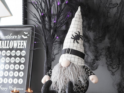 Sitting Gnome With Hat Spider, For Halloween Decor