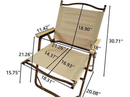Comfy - Foldable And Portable Chair With Armrests, Indoor And Outdoor Universal (Set of 4) - Brown