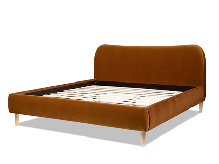 Roman - Curved Headboard Upholstered Platform Bed