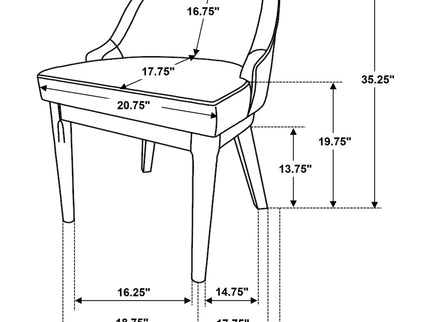 Blakely - 7 Piece Rectangular Dining Set With Extendable Table Upholstered Chairs - Ash Brown