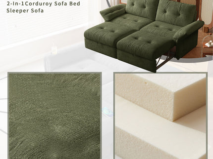 Sofa Bed, 2 In 1 Design For Living Rooms