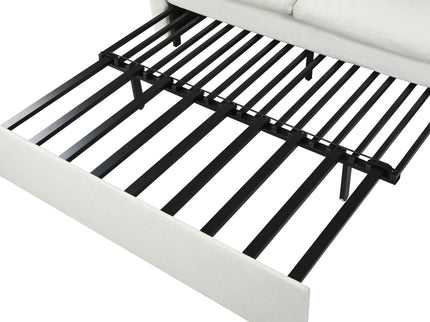 Convertible Pull Out Sofa Bed Queen Size, 3 In 1 With Side Storage