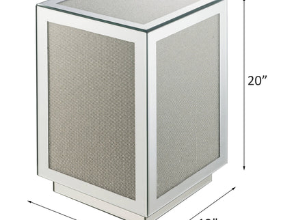 Noralie - Accent Table - Silver - Mirror
