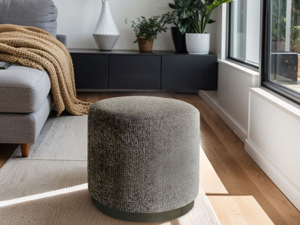 Oval Accent Ottoman - Brown