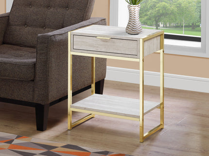 Accent Side Table, Storage Drawer, Spacious Tabletop