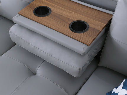 Irine - Sectional Sofa With Ottoman - Gray