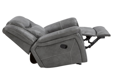 Encino - Upholstered Padded Arm Glider Recliner - Gray