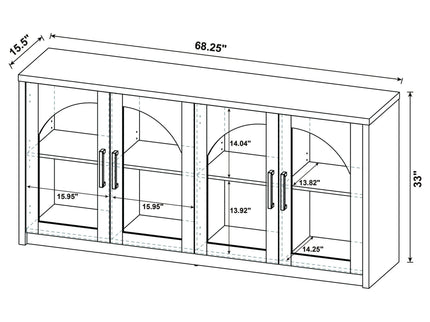 Shayne - 4 Door Sideboard With Arched Doors - Black