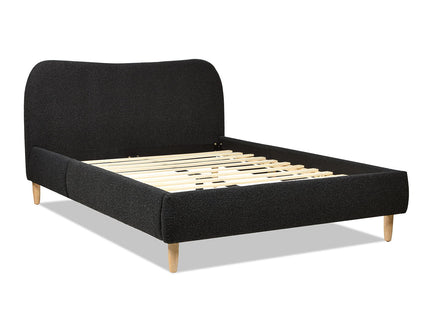 Roman - Curved Headboard Upholstered Platform Bed