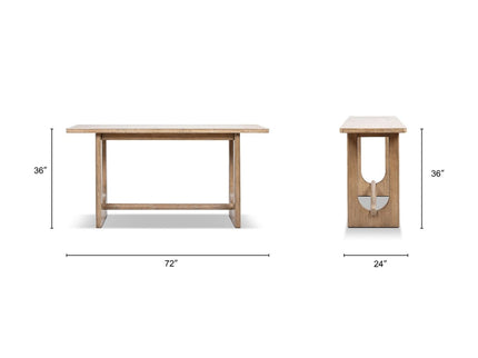 Turnkey - Trestle Console Table - Antique Brown