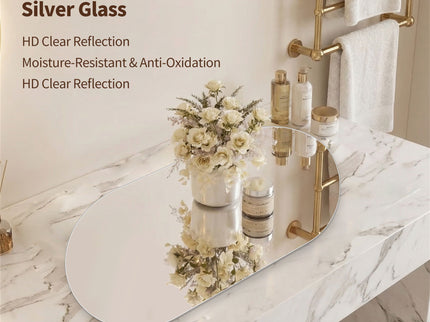 Smart Wall Mounted LED Touch Screen Mirror With Anti-Fog Function And Adjustable Lighting