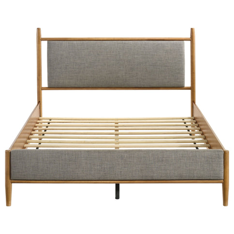 Panel Platform Bed With Upholstered Headboard And Footboard