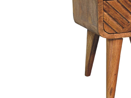 Lille - Mini Curved Nightstand - Oak