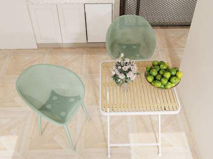 2 Piece Durable Single Chair With Hollow Out Design