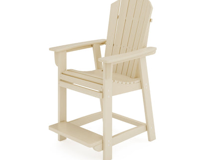 Adirondack Style Counter Chair Stylish HDPE Poly Lumber For Dining, Patio, And Garden Comfort