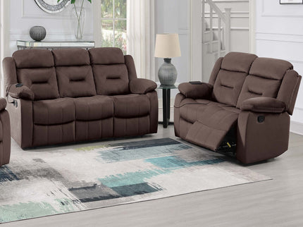 Contemporary Living Room Set With Pillow Arms And Headrest Support