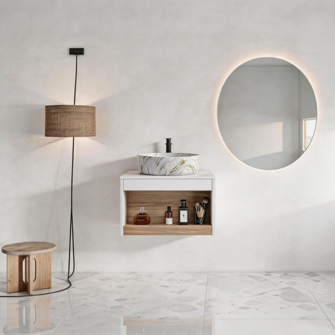 Floating Bathroom Vanity With Vessel Sink
