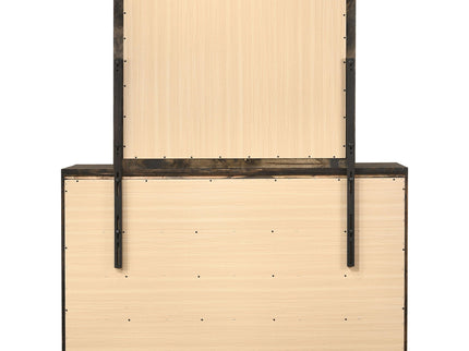Bren - 8 Drawer Dresser With Mirror - Rustic Brown