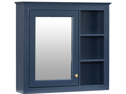 Bathroom Vanity With Top Sink, 2 Doors And 3 Drawers, Freestanding Set With Mirror Cabinet