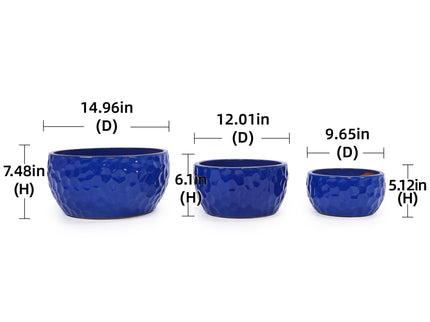 3 Pieces Ceramic Flowerpot