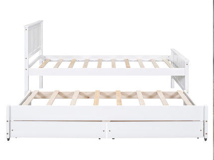 Platform Bed With Trundle And Drawers