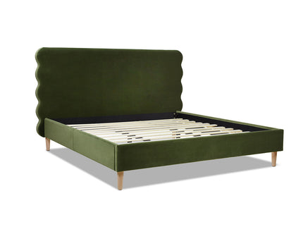 Stockholm - Modern Wavy Headboard Platform Bed