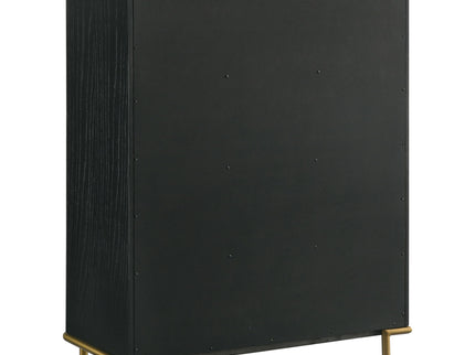 Anser - 5 Drawer Chest, Bedroom Storage Furniture - Black