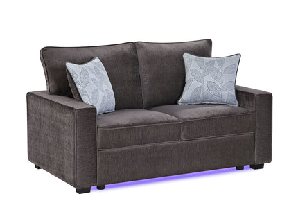 Rita - Loveseat, LED Base Lighting, Cushions And 2 Accent Pillows