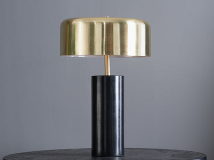 Desk Lamp With Drum Shade - Black