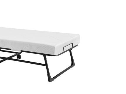 Folding Rollaway Bed With 4" Twin Mattress - White
