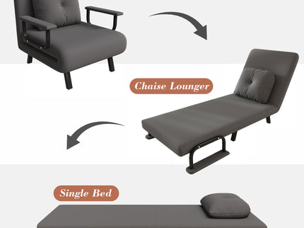 5 In 1 Folding Sofa Bed With 5 Position Adjustable Backrest