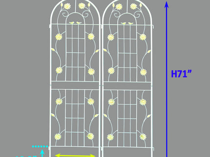 Metal Garden Trellis Rustproof Trellis For Climbing Plant Outdoor Flower Support