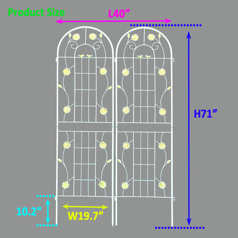 Metal Garden Trellis Rustproof Trellis For Climbing Plant Outdoor Flower Support