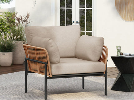 Rope Lounge Chair With Cushions For Modern Spaces