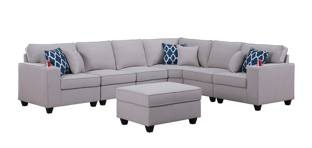 Cooper - Sectional Sofa With Ottomans And Cupholder
