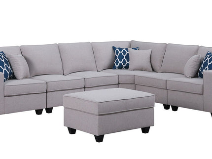 Cooper - Comfort Sectional Sofa With Ottomans And Cupholder