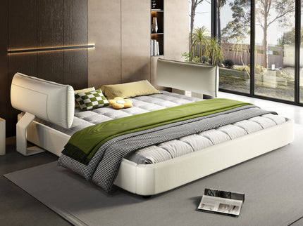 Cloud Bed Frame With Oversized Padded Movable Headboard