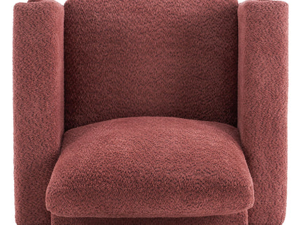 Upholstered Accent Armchair With Square Arm