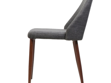 Modern Dining Chair With Iron Legs And Wood Finish