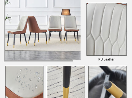 Modern Dining Chair With Metal Leg
