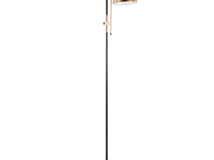 Metric - Industrial Floor Lamp - Black / Antique Brass