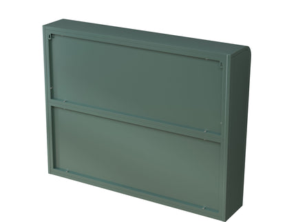 Arched Wall Mounted Cabinet, 3 Door Storage For Kitchen - Dark Green