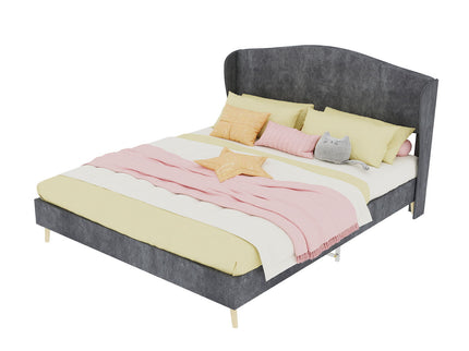 Upholstered Bed, Tufted Headboard, Comfortable Sleep