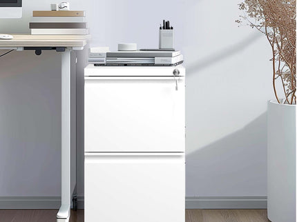 Metal Drawer Mobile File Cabinet With Lock For Home Office Organizer