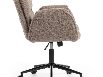 Criss Cross Swivel Desk Chair With Adjustable Armrests & Wheels For Home Office