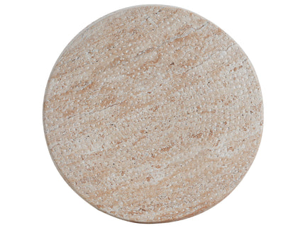 Outdoor / Indoor Lightweight, Concrete Side Table, Travertine - Beige