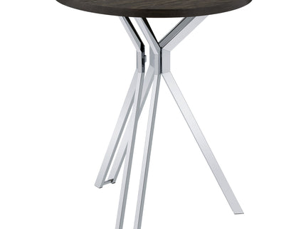 Edgerton - Round Height Bistro Bar Table - Dark Oak